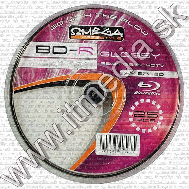 Image of Omega Freestyle BD-R 4x (25GB) BluRay 25Cake (Glossyprint) (IT8425)